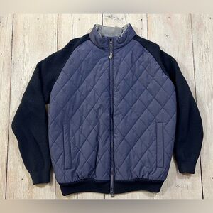 Peter Millar Men's Navy Crown Elite Light Quilted Mixed Media Jacket Size L